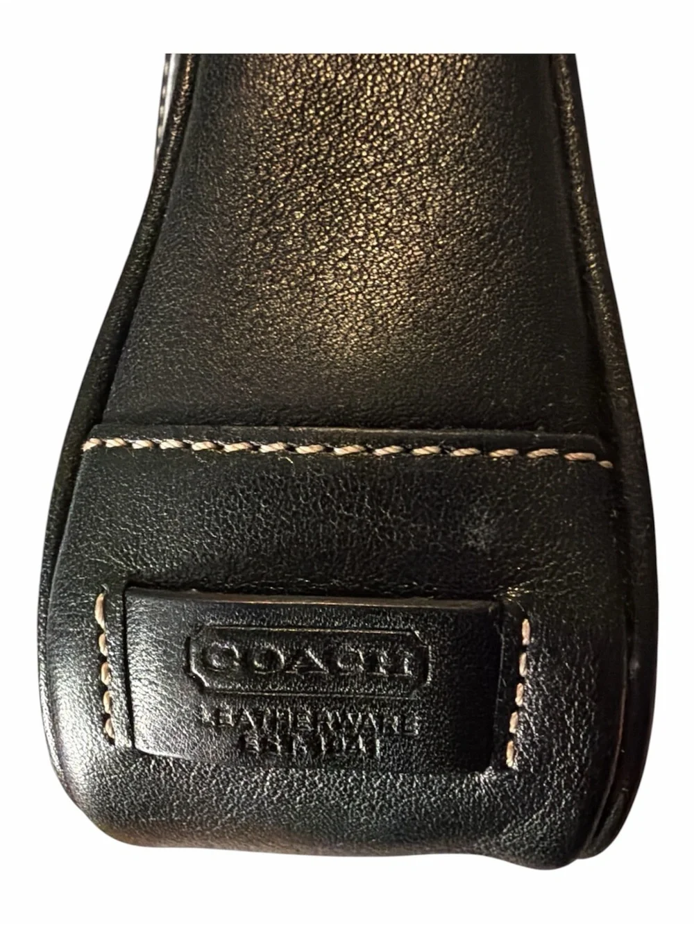 COACH 7785 Hamptons Demi Black Leather Shoulder Bag Y2K B2K-7785